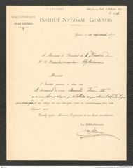 k.k. naturhistorisches Hofmuseum, Intendanzakten 1885-1896 (Hauer), Aktenzahl Z.377/1887, Seite 1